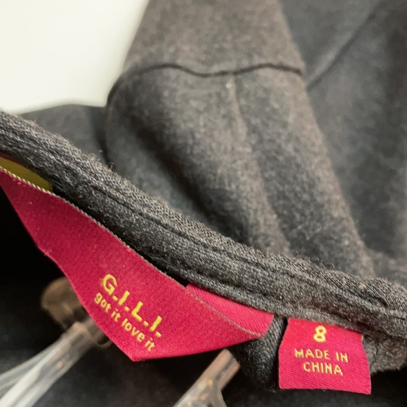 G I L L  dark charcoal grey thermal knit dress - Picture 6 of 6